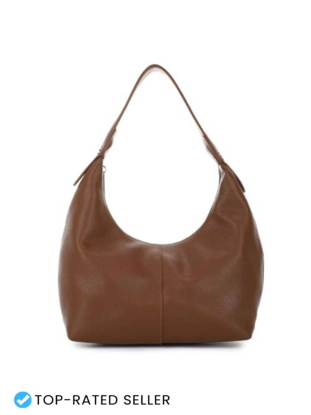 Women's Slouchy Vegan Leather Hobo Bag Crescent Shoulder Tote Purse